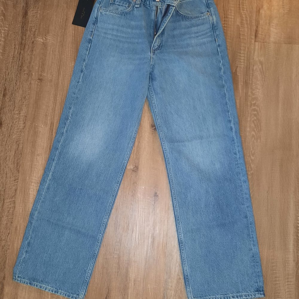 Rag & Bone Womens Shea Ankle Relaxed Straight Jeans | Size US 27 | Lightweight R